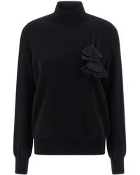 Ferragamo - Floral Insert Sweater - Lyst