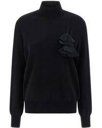 Ferragamo - Floral Insert Sweater - Lyst