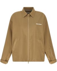 Miu Miu - Tech Canvas Windbreaker - Lyst