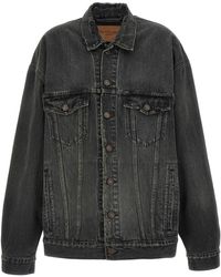 Balenciaga - Denim Jacket With Used Effect - Lyst