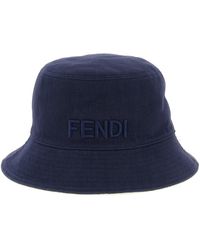 Fendi - Reversible Denim Bucket Hat - Lyst