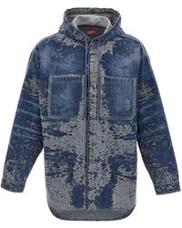 DIESEL - 'd-dewnys-hood-s' Overshirt - Lyst