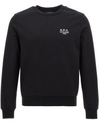 A.P.C. - A. P.C. A. P.C. Cotton Crewneck Sweatshirt With Logo - Lyst