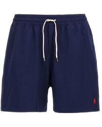 Polo Ralph Lauren - Logo Embroidery Swim Shorts - Lyst