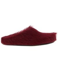 Marni - Sabot With Textured Calf Hair - Lyst