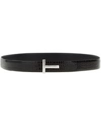Tom Ford - Reversible Crocodile Leather Belt - Lyst