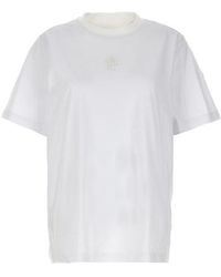 Moncler - Logo Embroidery T-shirt - Lyst