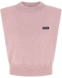 ROTATE BIRGER CHRISTENSEN - 'knit Cropped' Vest - Lyst