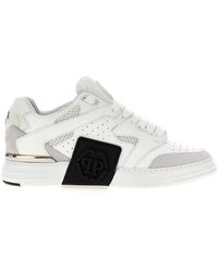 Philipp Plein - Mix Leather Low Top Sneakers - Lyst