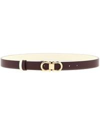 Ferragamo - 'doppio Gancini' Reversible Belt - Lyst