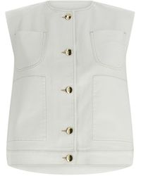 Fabiana Filippi - Denim And Knit Vest - Lyst
