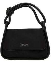 Ganni - Knot Flap Over Shoulder Bag - Lyst