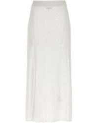 Ganni - 'shiny Pointelle Knit' Skirt - Lyst