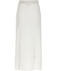 Ganni - 'shiny Pointelle Knit' Skirt - Lyst