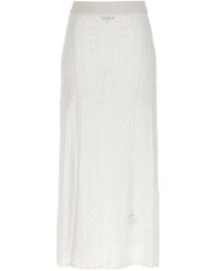 Ganni - 'shiny Pointelle Knit' Skirt - Lyst