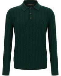 Zanone - Braided Wool Polo Shirt - Lyst