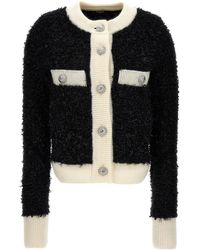 Balmain - Furry Tweed Cardigan - Lyst