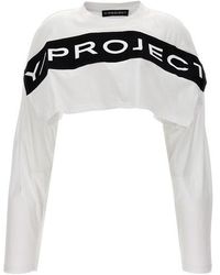 Y. Project - T-shirt cropped logo - Lyst