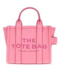 Marc Jacobs Borsa a mano 'The leather micro tote bag' - Rosa
