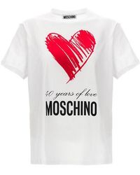 Moschino - T-shirt '40 Years Of Love' - Lyst
