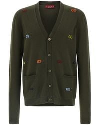 Gucci - Gg Intarsia Cardigan - Lyst