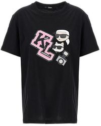 Karl Lagerfeld - 'oversized Ikonik' T-shirt - Lyst