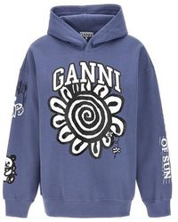 Ganni - Felpa con cappuccio 'Magic Power' - Lyst