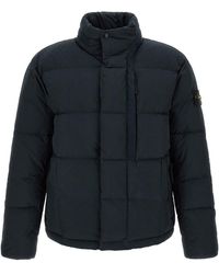 Stone Island - ' Imb Piuma Rds' Down Jacket With Logo Badge - Lyst