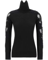 Ermanno Scervino - High Neck With Lace Inserts - Lyst