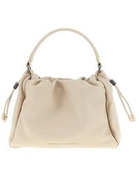 Brunello Cucinelli - Borsa A Mano 'Bucket Mellow' Piccola - Lyst