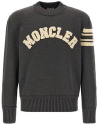 Moncler - Maglione Logo Bouclé - Lyst