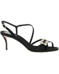 Roger Vivier - 'mini Flower Strass' Sandals - Lyst