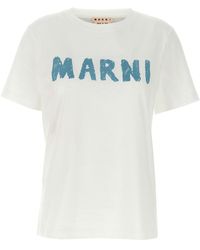 Marni - Crayon Logo T-shirt - Lyst