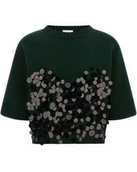 Nude - Sequin Cropped Sweater - Lyst