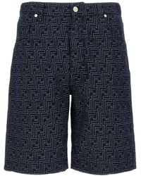 Fendi - 'Jacquard Ff' Bermuda Shorts - Lyst