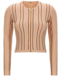 Elisabetta Franchi - Cropped Knit Cardigan - Lyst