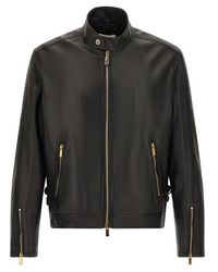 Versace - Giacca Biker - Lyst
