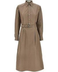 Fendi - Abito midi chemisier - Lyst