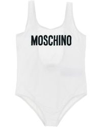 Moschino - Logo Lettering One-piece Swimsuit - Lyst