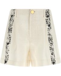 Alberta Ferretti - 'fortuny' Linen Shorts - Lyst