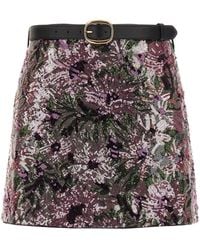 Self-Portrait - Rock "Floral Sequin Mini" - Lyst