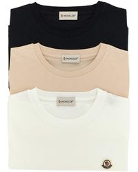 Moncler - T-Shirt Set With Logo Patch - Lyst