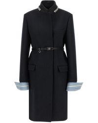 Prada - Jewel Collar Coat - Lyst