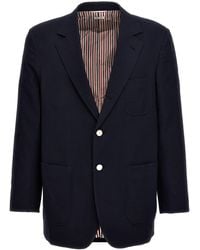 Thom Browne - Single-Breasted Seersucker Blazer - Lyst