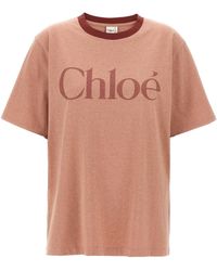 Chloé - Logo Print T-Shirt - Lyst