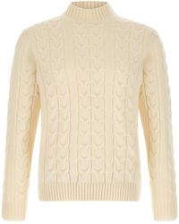 Zanone - Cable Knit Mock Neck Sweater - Lyst