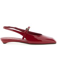 Prada - Slingback-Ballerinas aus Leder - Lyst