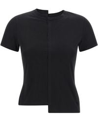 Y-3 - T-Shirt With Asymmetrical Hem - Lyst