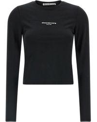 Alexander Wang - 'ls Tee W/logo Print' T-shirt - Lyst