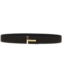 Tom Ford - Buckle Logo Reversible Belt - Lyst